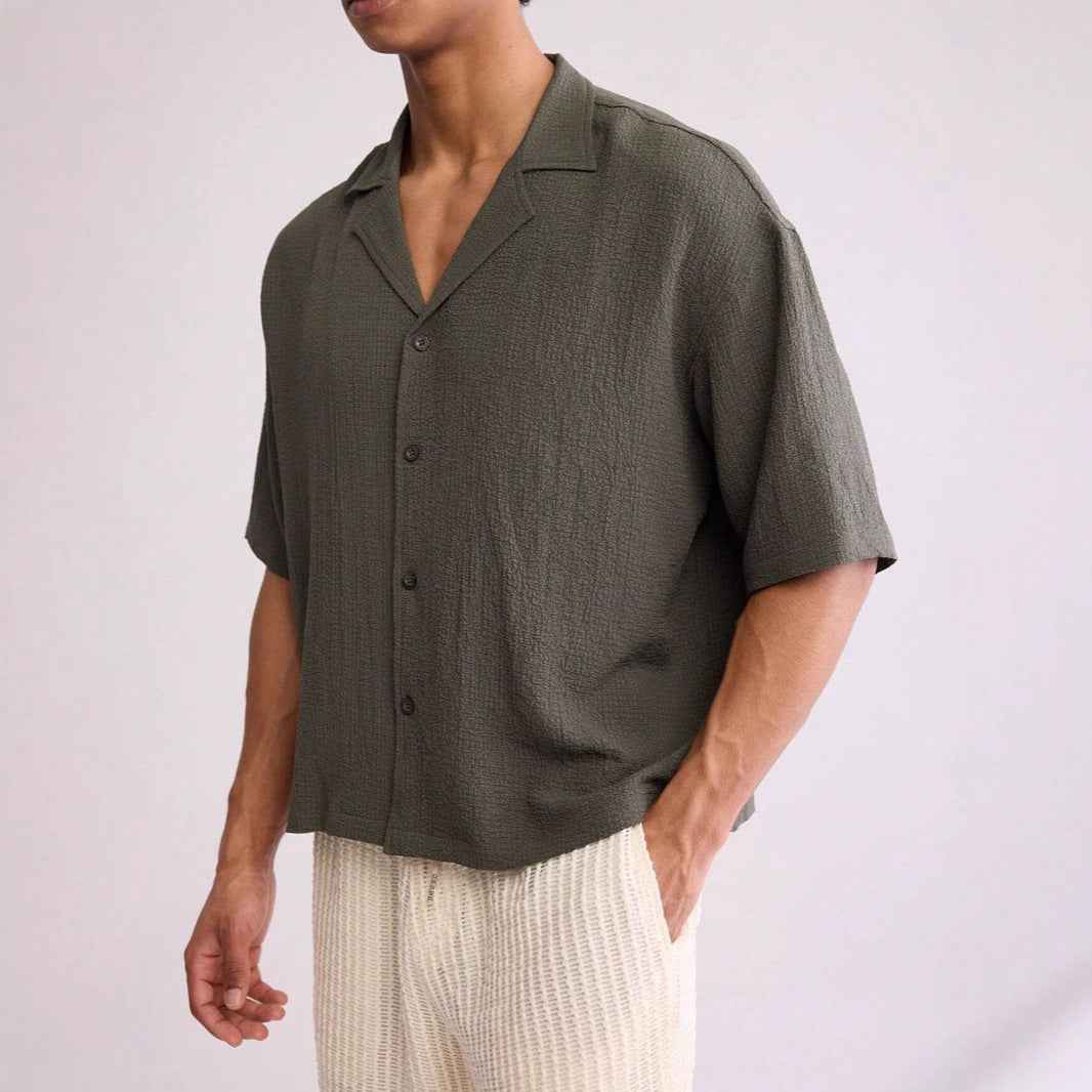 Men's Short Sleeve Relaxed Fit Shirt – Breathable Casual Style