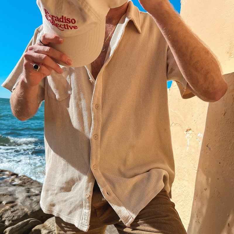 Men's Short Sleeve Shirt – Relaxed Fit – Breathable Fabric – Button Closure – Chest Pocket