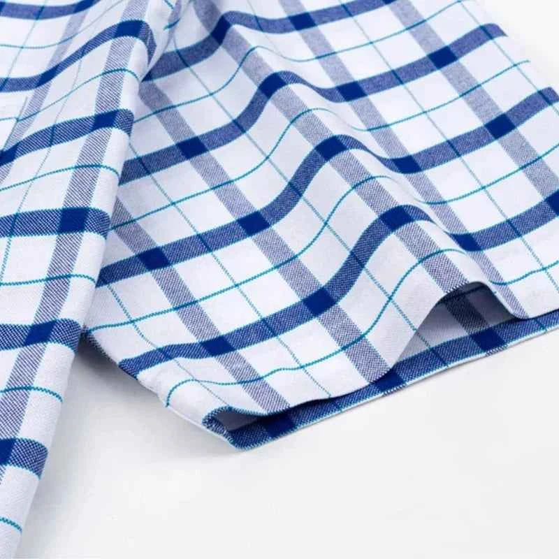 Men's Short Sleeve Striped Shirt - Classic Collar - Regular Fit - Breathable Cotton