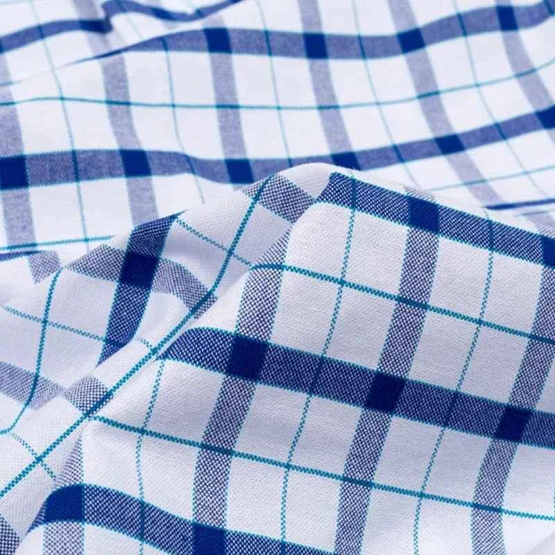 Men's Short Sleeve Striped Shirt - Classic Collar - Regular Fit - Breathable Cotton