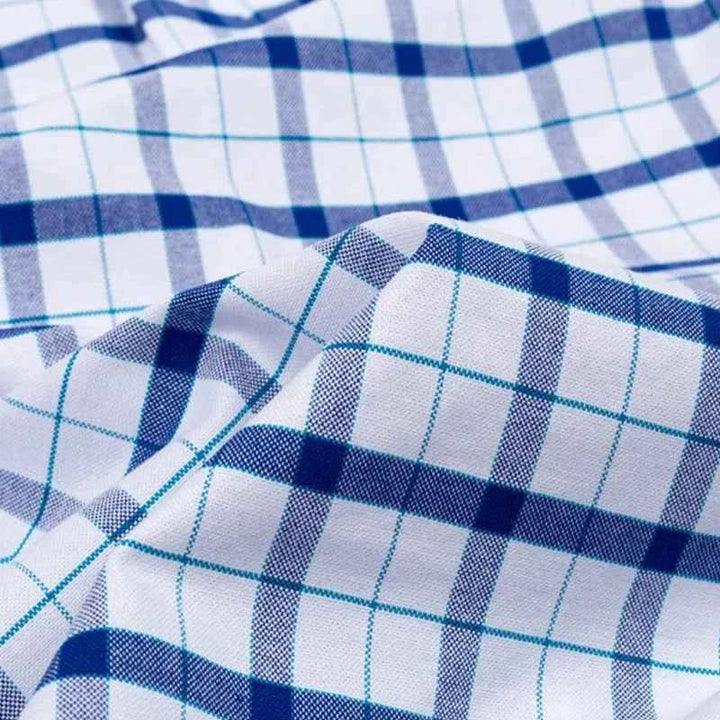 Men's Short Sleeve Striped Shirt - Classic Collar - Regular Fit - Breathable Cotton