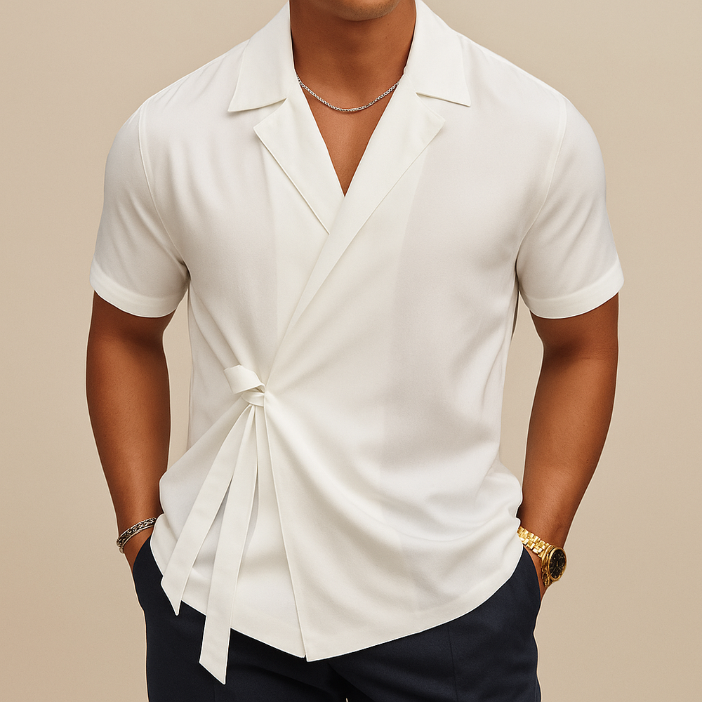 Men's Short Sleeve Wrap Shirt