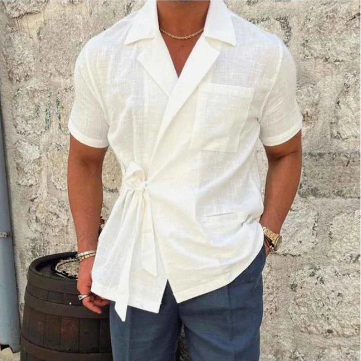 Men's Short Sleeve Wrap Shirt