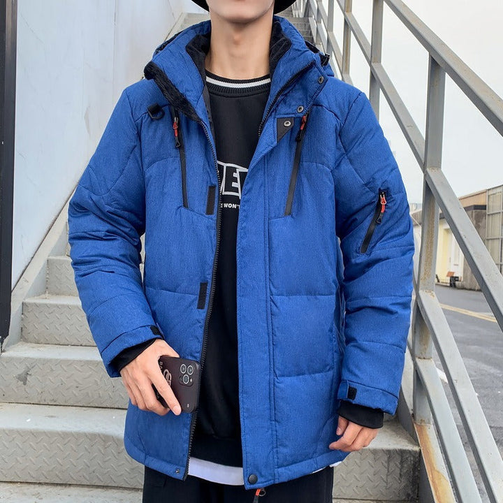 Men's Ski Jacket with Hood & Adjustable Bib Pants Set – Relaxed Fit