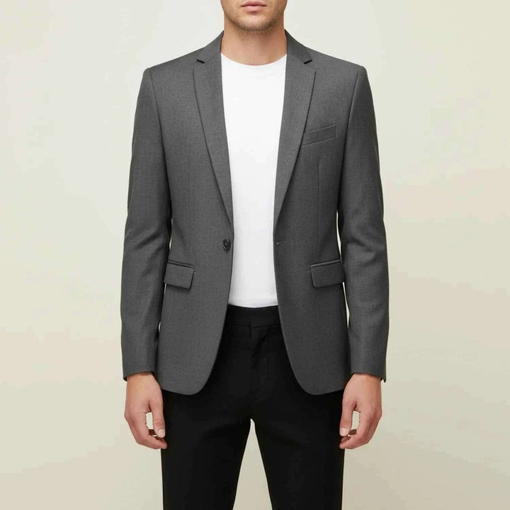 Men's Slim-Fit Casual Blazer Gray