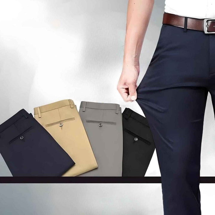 Men's Slim Fit Chino Pants - Tailored Stretch Formal Style