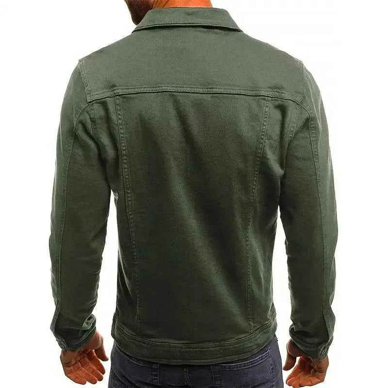 Men's Slim-Fit Denim Jacket with Buttons