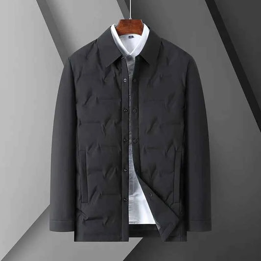 Men's Slim Fit Padded Jacket Winter Essential Outerwear Black
