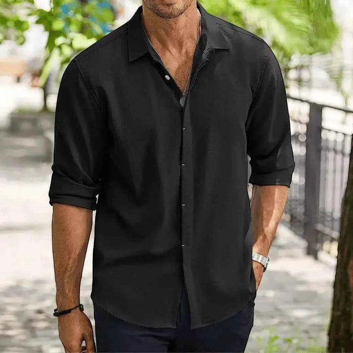 Men's Slim-Fit Linen Shirt - Lightweight & Stylish