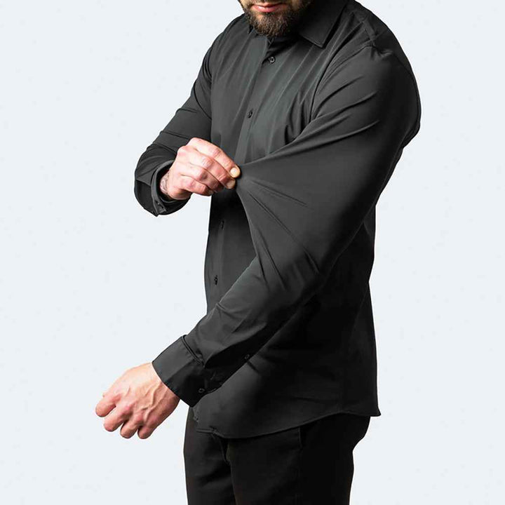 Men's Slim Fit Non-Iron Stretch Long Sleeve Shirt - Pocketless Design