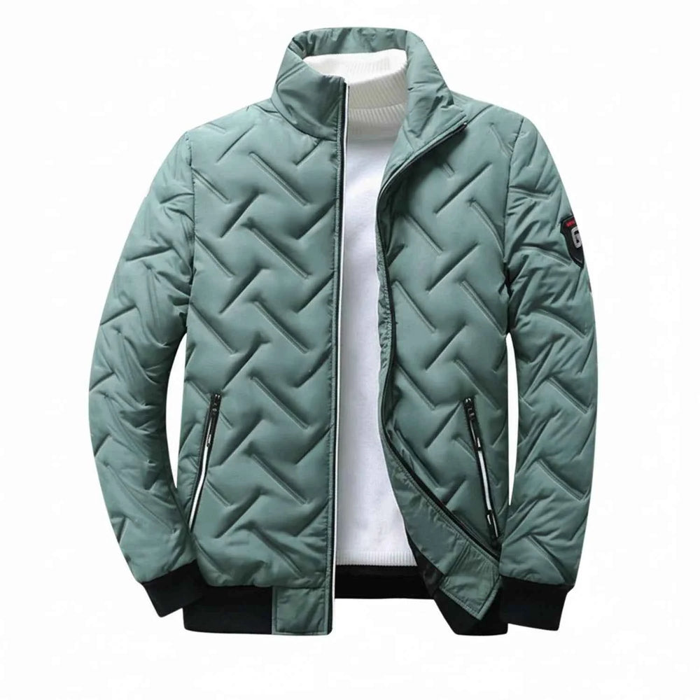 Men's Slim Fit Quilted Puffer Jacket Green