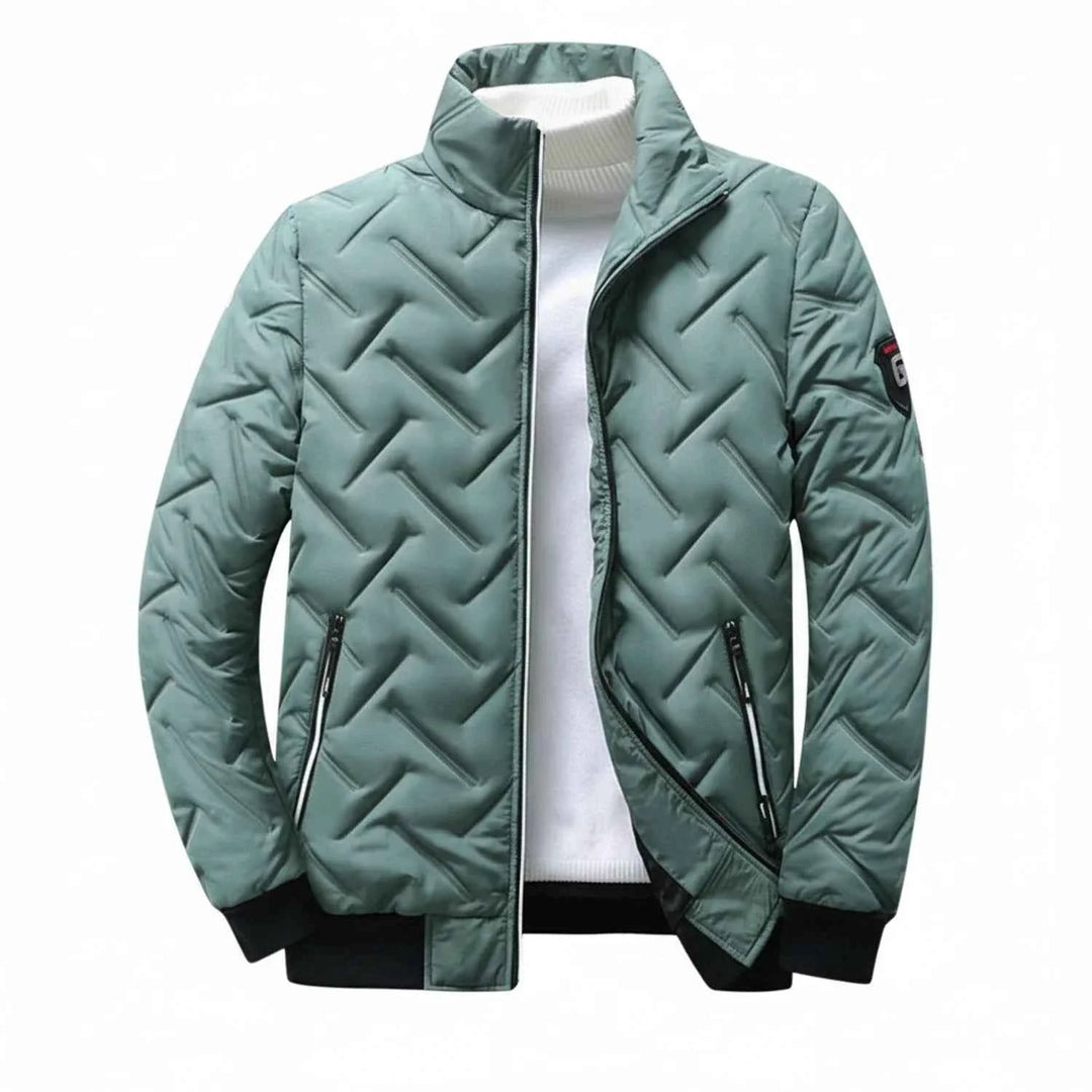 Men's Slim Fit Quilted Puffer Jacket Green