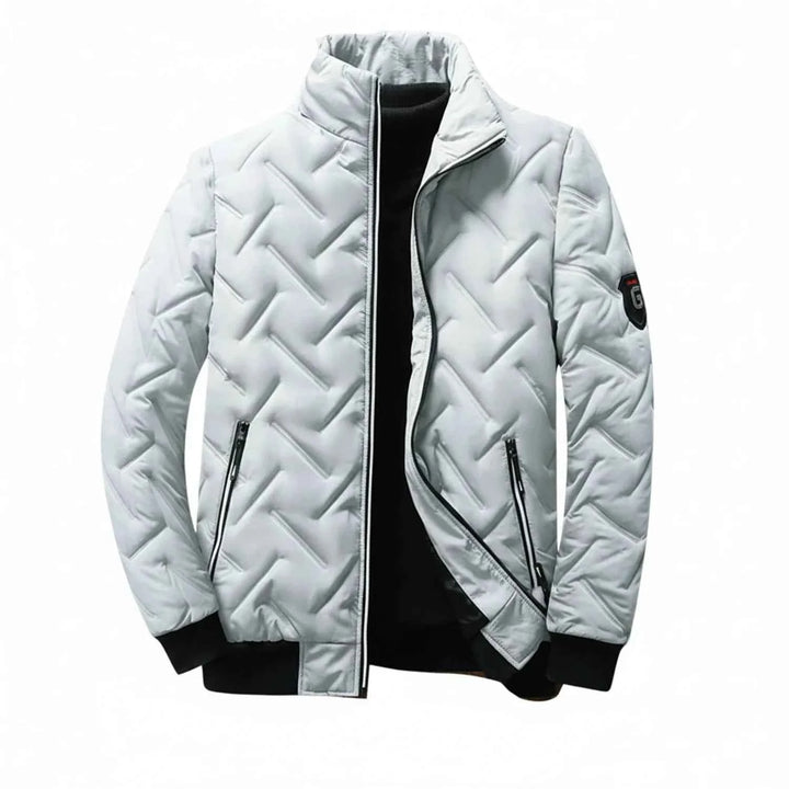 Men's Slim Fit Quilted Puffer Jacket Gray
