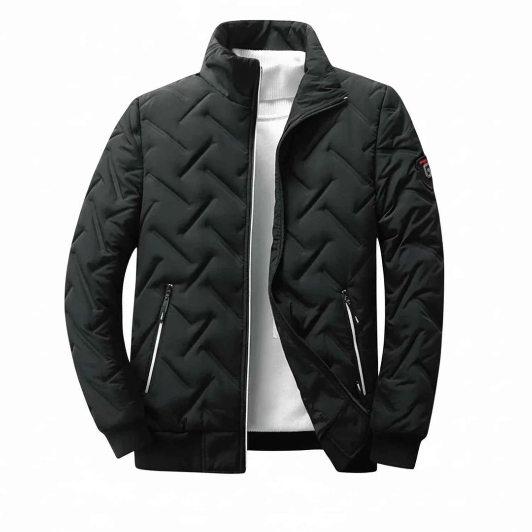 Men's Slim Fit Quilted Puffer Jacket Black