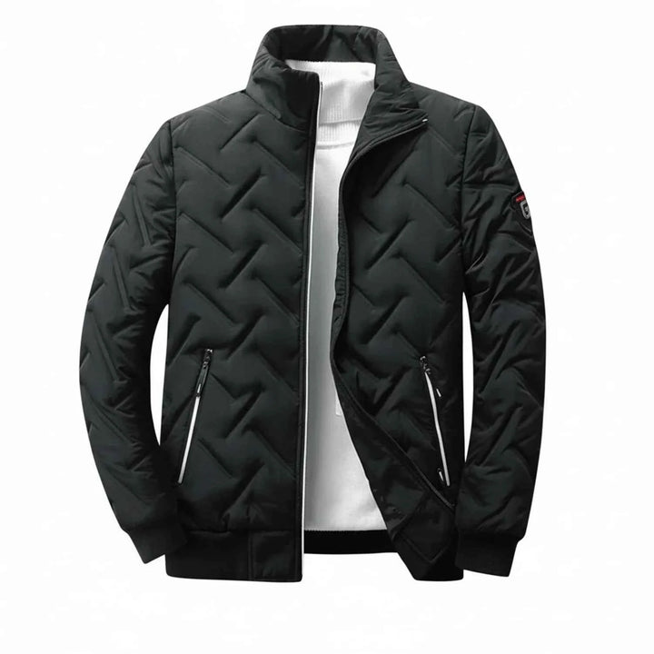 Men's Slim Fit Quilted Puffer Jacket Black