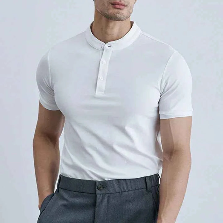 Men's Slim Fit Short Sleeve Shirt – Breathable Casual Wear White