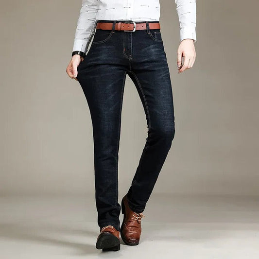 Men's Slim-Fit Stretch Denim Pants Black