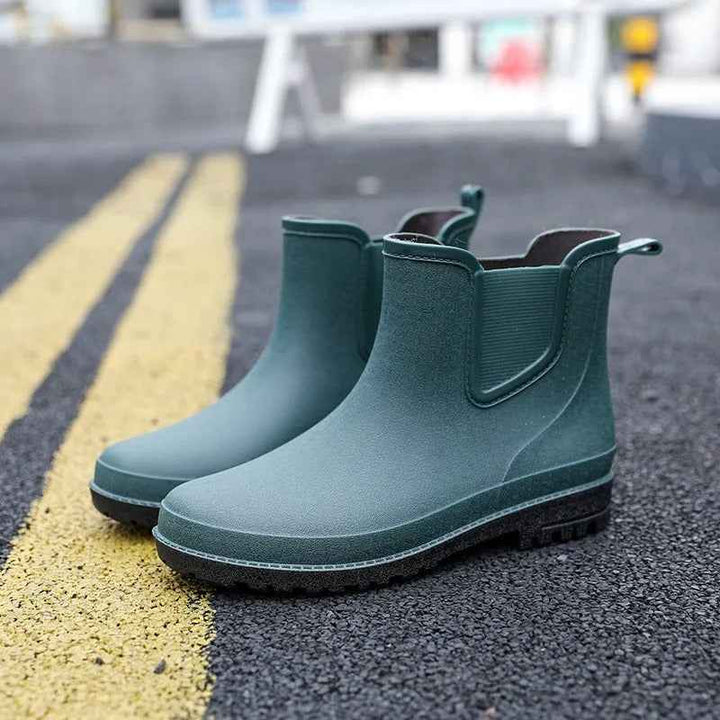Men's Slip-On Chelsea Winter Boots | Non-Slip Design Green