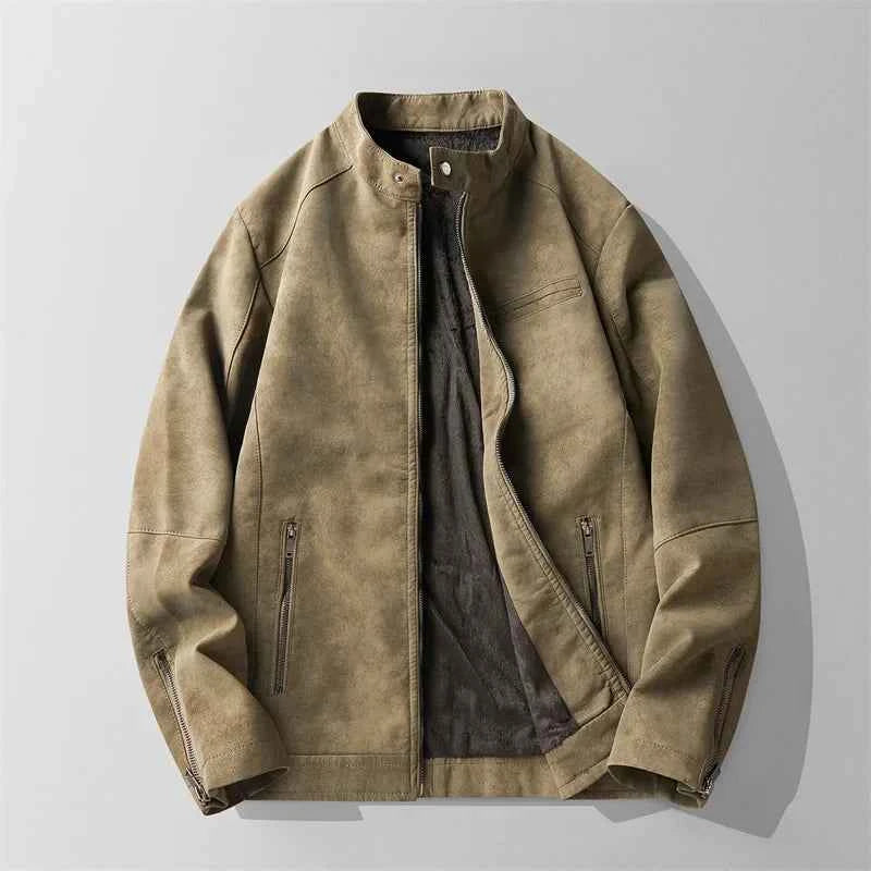 Men's Snap Collar Jacket Olive Green