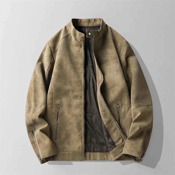 Men's Snap Collar Jacket Olive Green