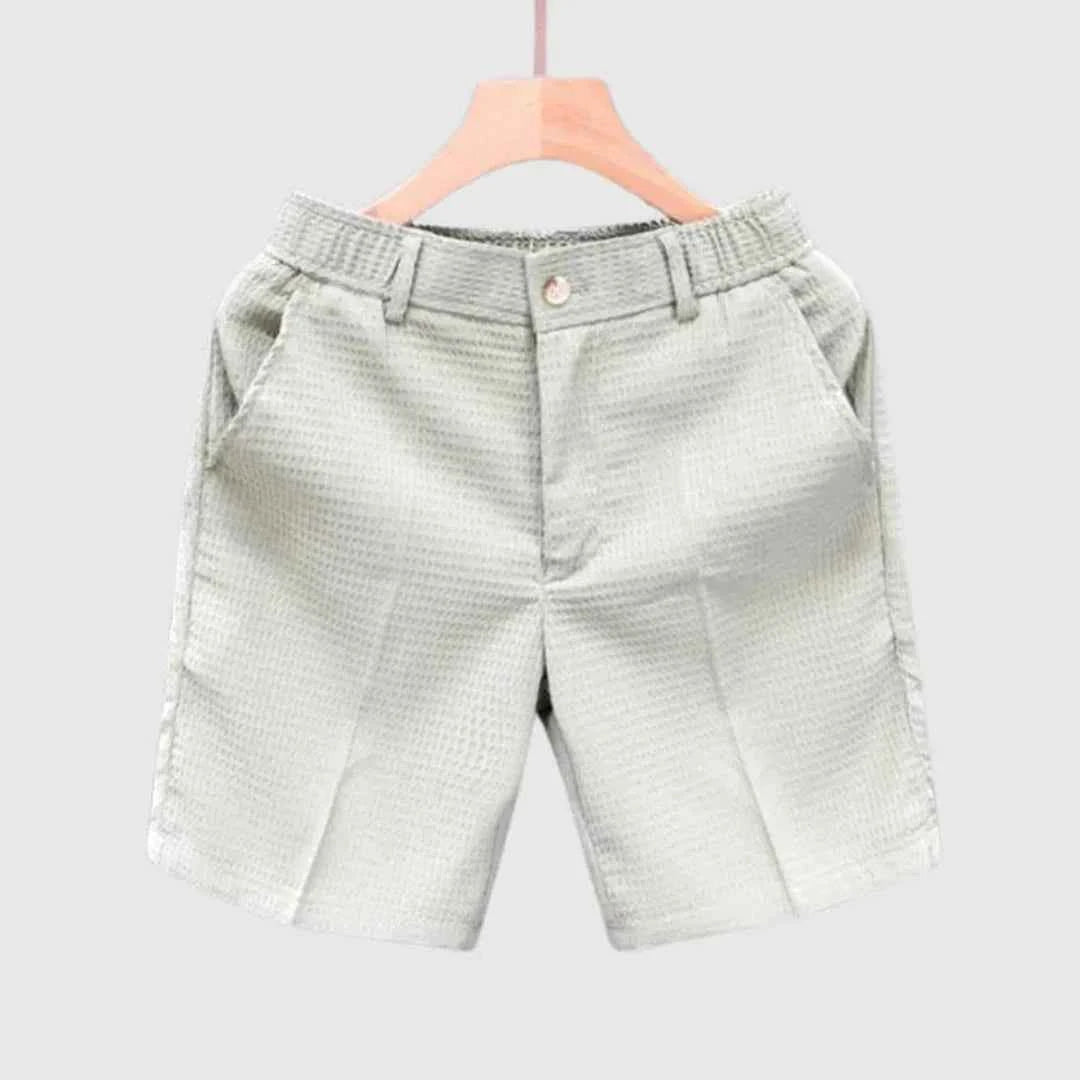 Men's Solid Color Cotton Shorts Gray