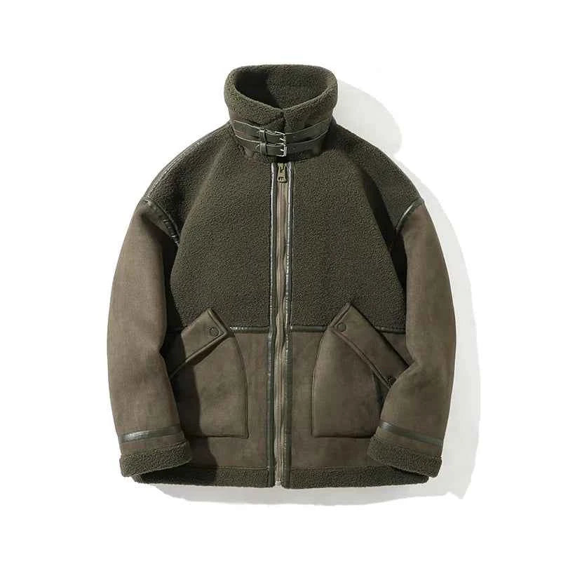 Men's Spliced Suede Jacket