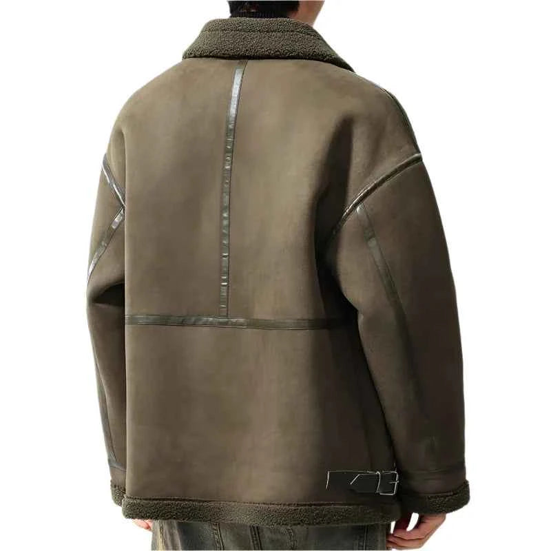 Men's Spliced Suede Jacket
