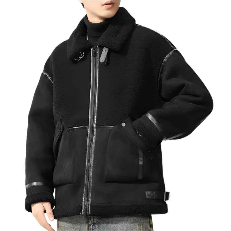 Men's Spliced Suede Jacket