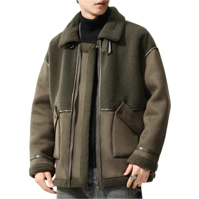 Men's Spliced Suede Jacket
