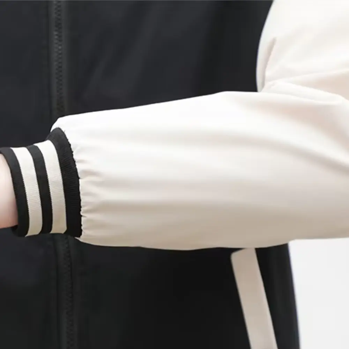 Men's Splicing Stripe Varsity Jacket