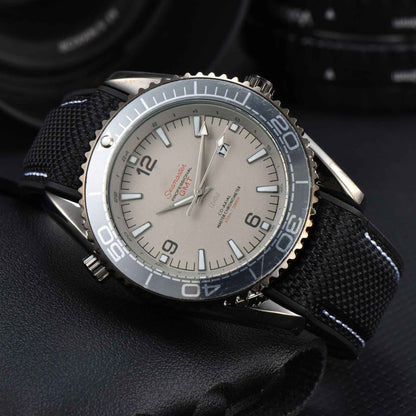 Men's Watch Oversized Black - Black Strap Silver - Black Strap Silver - Black Strap
