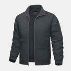 Men's Polyester Stand Collar Waterproof Jacket Winter Essential Dark Gray