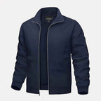 Men's Polyester Stand Collar Waterproof Jacket Winter Essential Blue