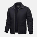 Men's Polyester Stand Collar Waterproof Jacket Winter Essential Black
