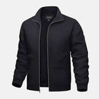 Men's Polyester Stand Collar Waterproof Jacket Winter Essential Black