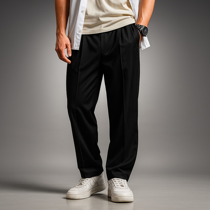 Men's Straight Leg Pants - Classic Fit Black