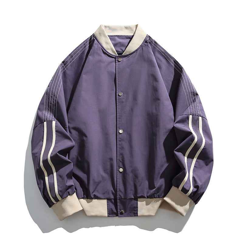 Men's Straton Track Jacket - Stylish Athletic Outerwear Purple