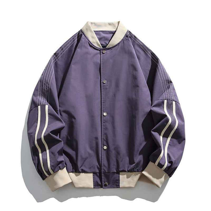 Men's Straton Track Jacket - Stylish Athletic Outerwear Purple