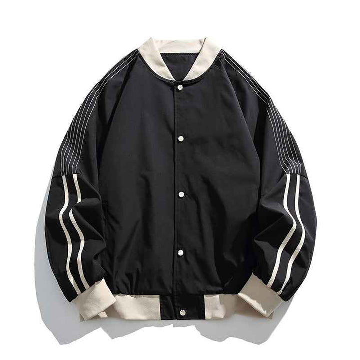 Men's Straton Track Jacket - Stylish Athletic Outerwear Black