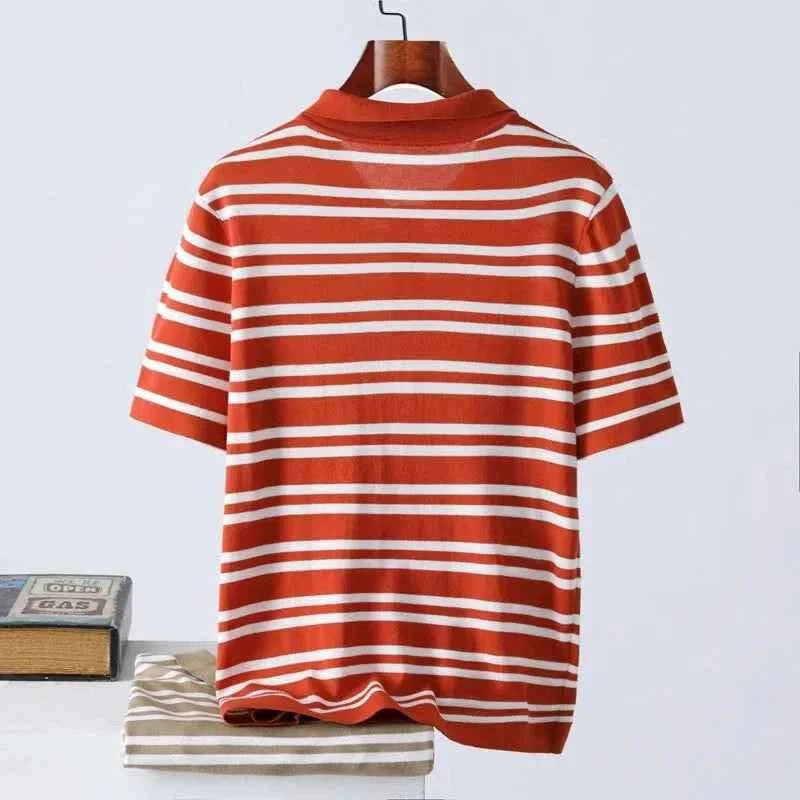 Men's Striped Polo Shirt - Stylish and Comfortable