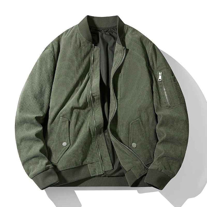 Men's Stylish Bomber Jacket Army Green