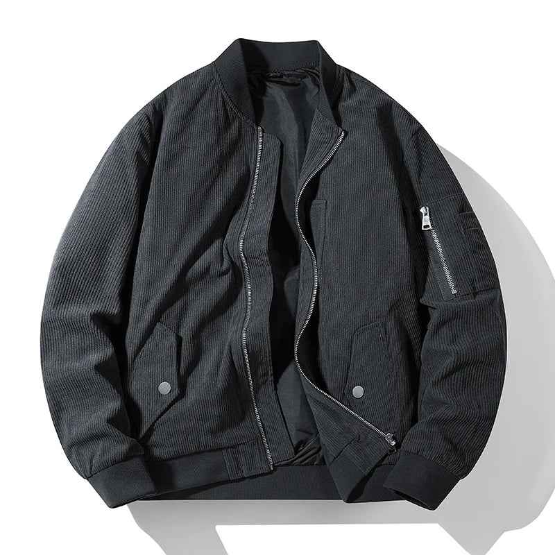 Men's Stylish Bomber Jacket Dark Gray