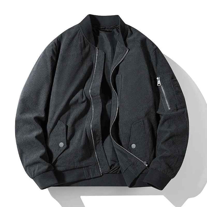 Men's Stylish Bomber Jacket Dark Gray