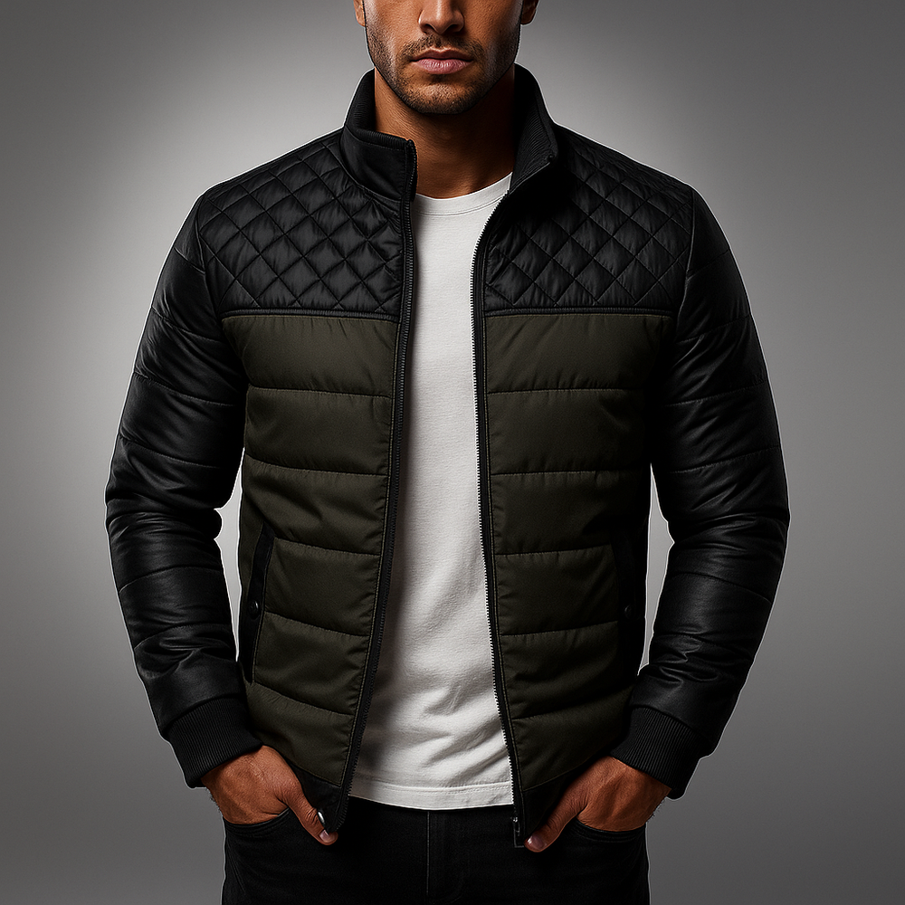 Men's Stylish Bomber Jacket Green