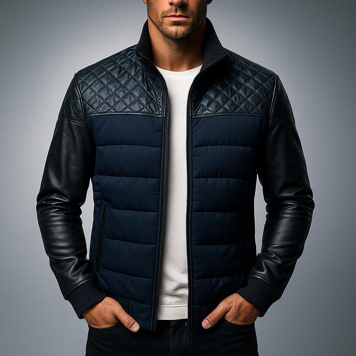 Men's Stylish Bomber Jacket Blue