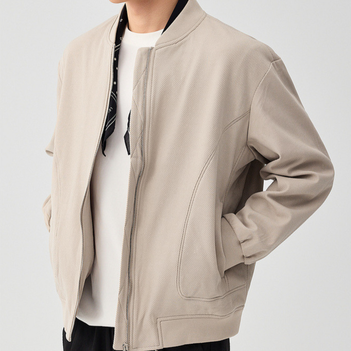 Men's Stylish Bomber Jacket - Harbor Ridge Design