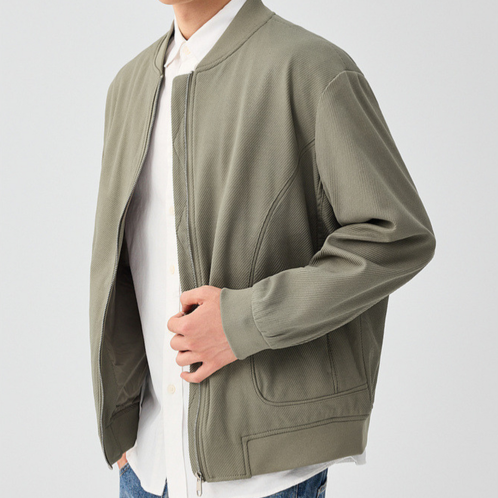 Men's Stylish Bomber Jacket - Harbor Ridge Design
