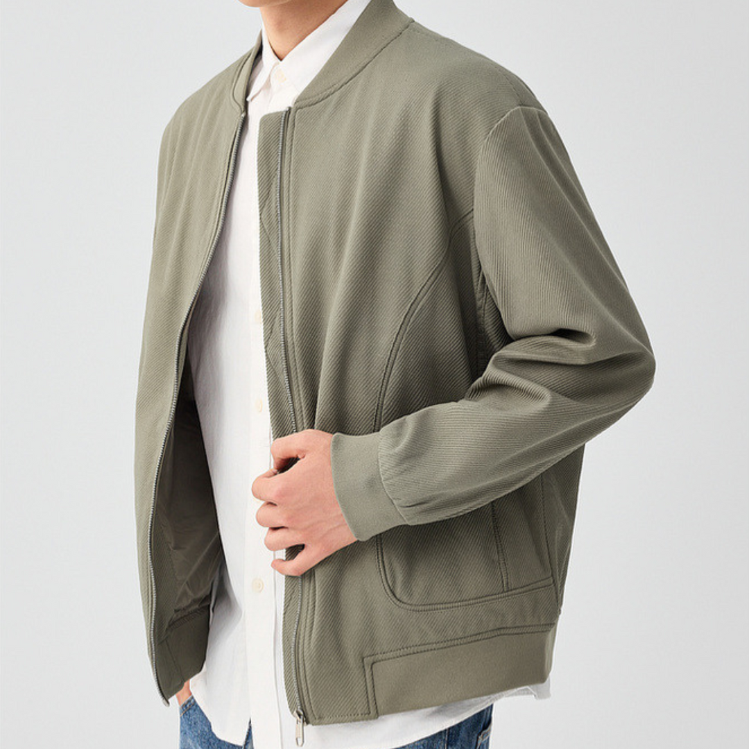 Men's Stylish Bomber Jacket - Harbor Ridge Design