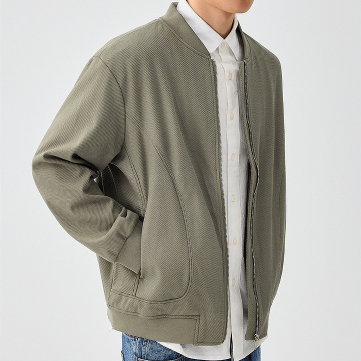 Men's Stylish Bomber Jacket - Harbor Ridge Design