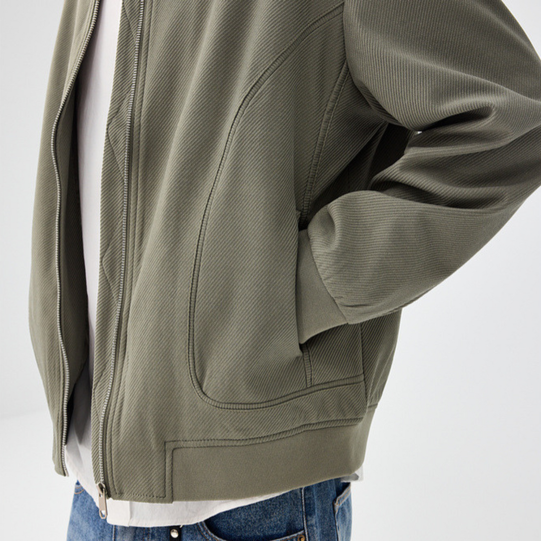 Men's Stylish Bomber Jacket - Harbor Ridge Design